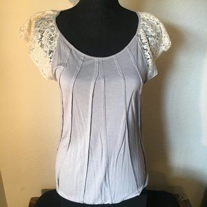 Sleeve lace cotton dress shirt